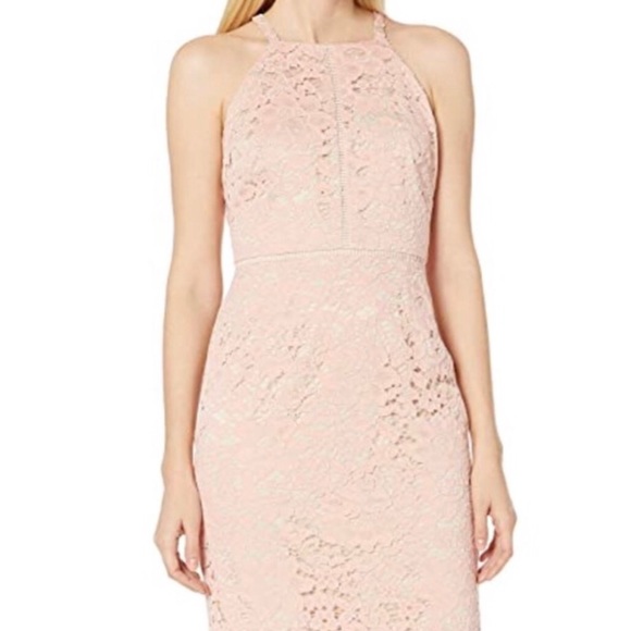 Vince Camuto Nude Blush Lace Halter 